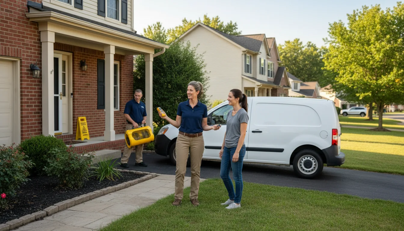 Residential water damage restoration in Thomasville, PA